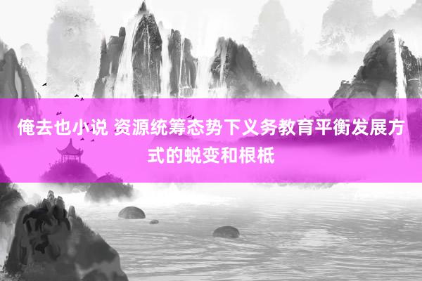 俺去也小说 资源统筹态势下义务教育平衡发展方式的蜕变和根柢