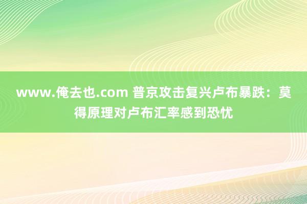 www.俺去也.com 普京攻击复兴卢布暴跌：莫得原理对卢布汇率感到恐忧